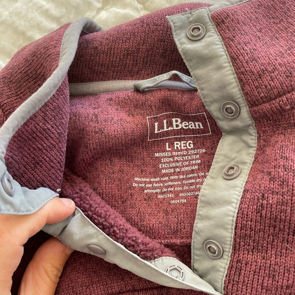 Ll bean purple quarter snap - Picture 2 of 2